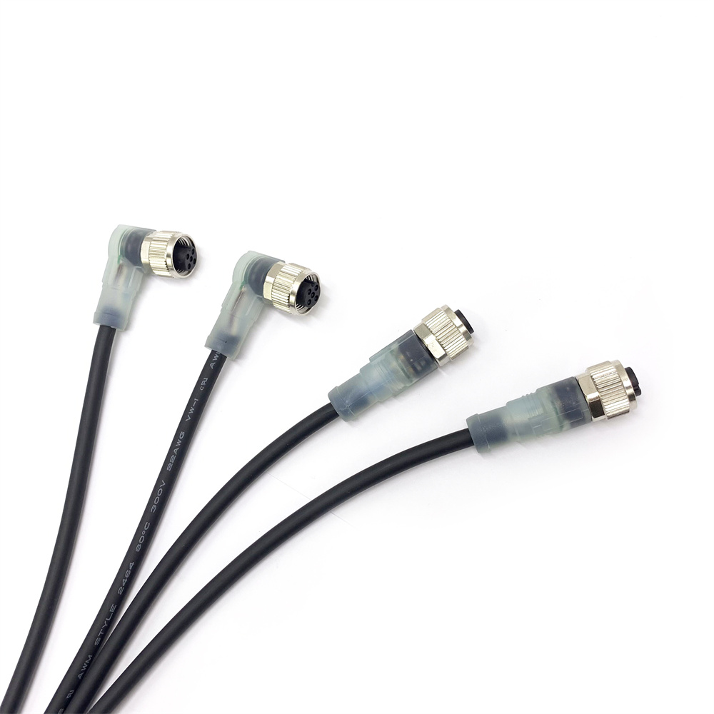 M12 connector with LED