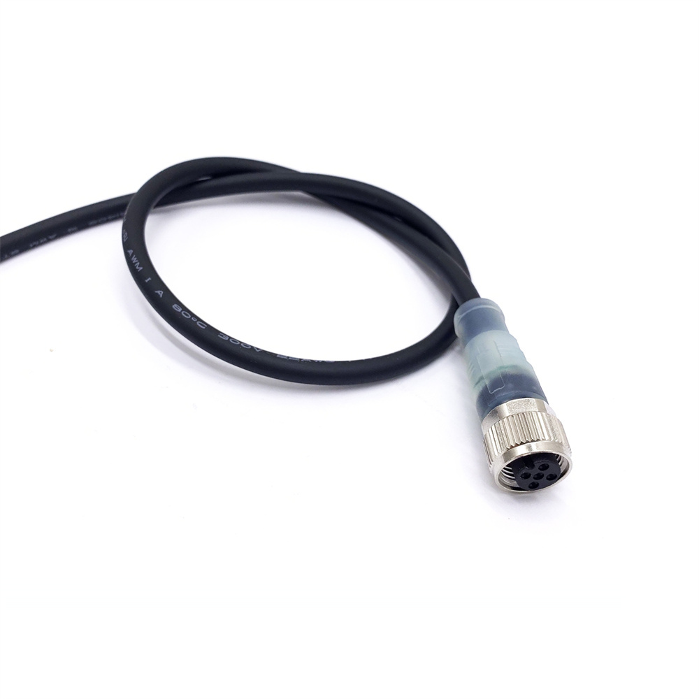M12 Straight Connector A Coded With LED