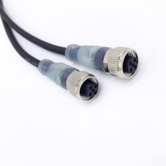 M12 Straight Connector A Coded With LED