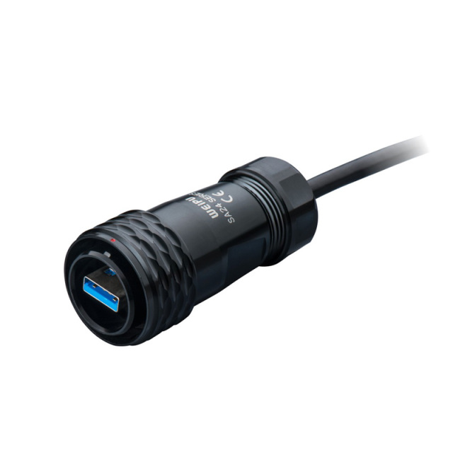 Weipu SA24 Panel Mount USB3.0 Plug Cable Connector