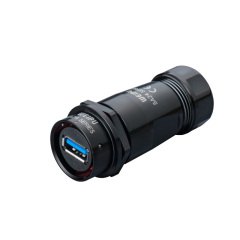 Weipu SA24 Panel Mount USB3.0 Plug Cable Connector