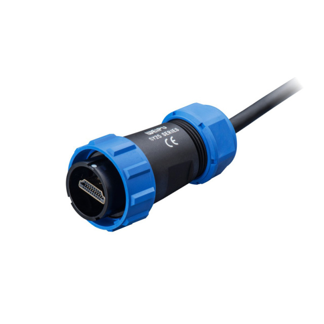 Weipu SY25 HDMI2.0 Plug Socket Cable Connector