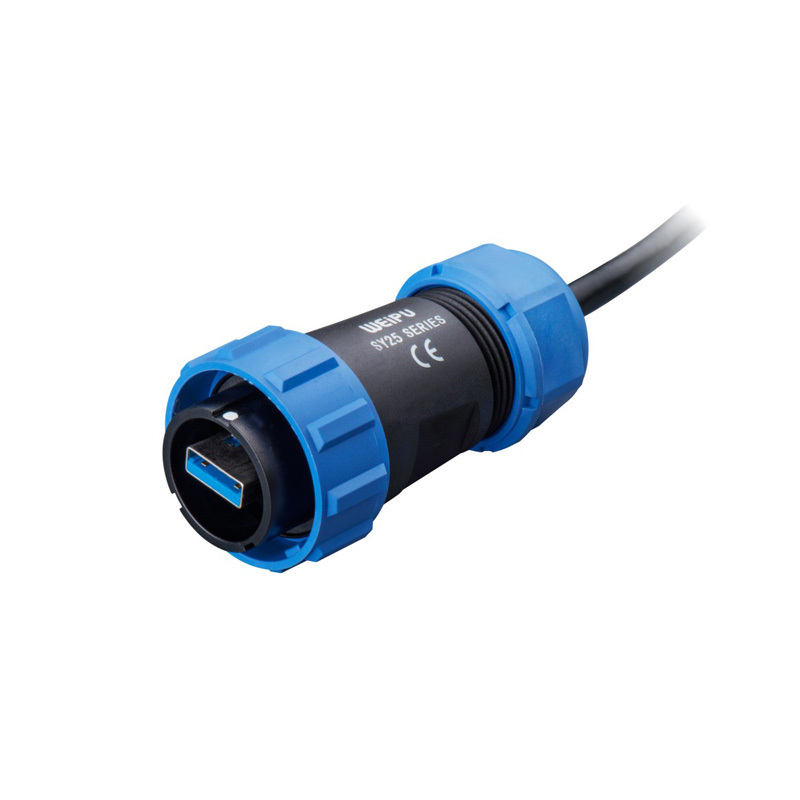 Weipu SY25 Plug Sockets Plastic USB 3.0 Cable Connector