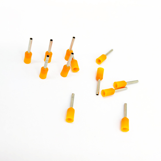 Copper Nylon Insulated Cord Pin Ends Crimp Wire Yellow Ferrule Connectors Kit
