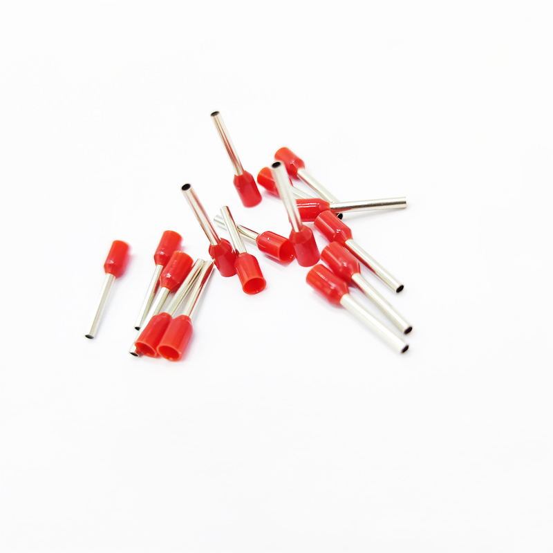 Electrical Cold Crimp terminal block wire ferrules red