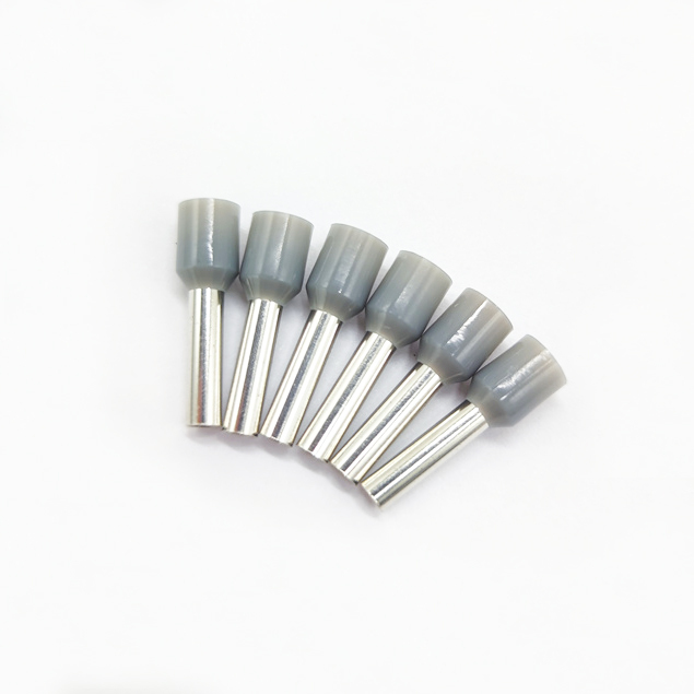 Cord End Terminal Tubular Pre Insulated Ferrule Grey