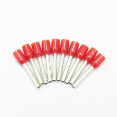 Electrical Cold Crimp terminal block wire ferrules red