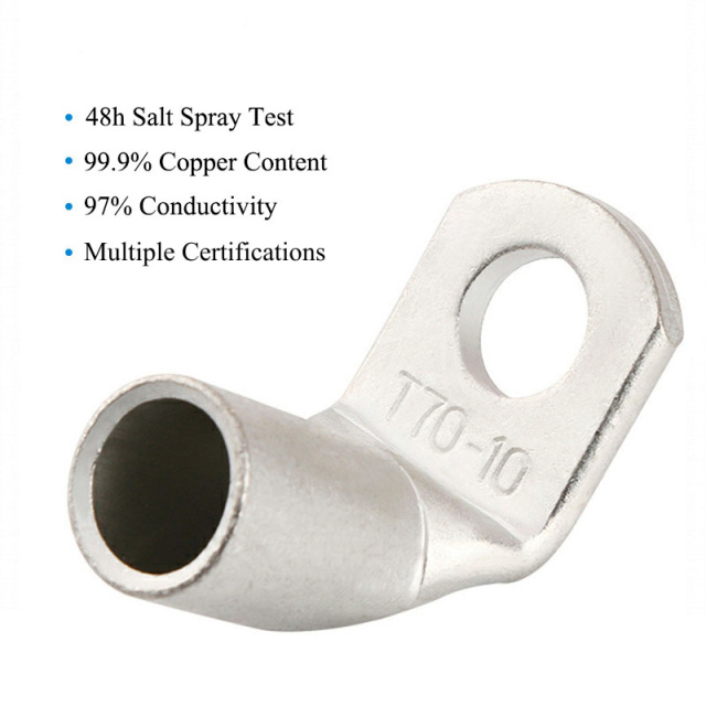 90 Degree Copper Ring Tubr Terminal Lug