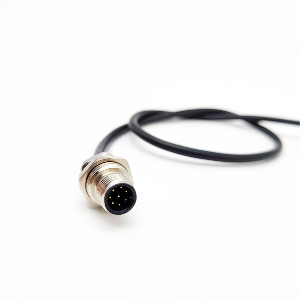 M12 Panel Mount Flange Socket Sensor Wire Connector