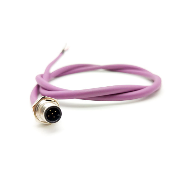 Custom wire length panel mount M12 wire connectors