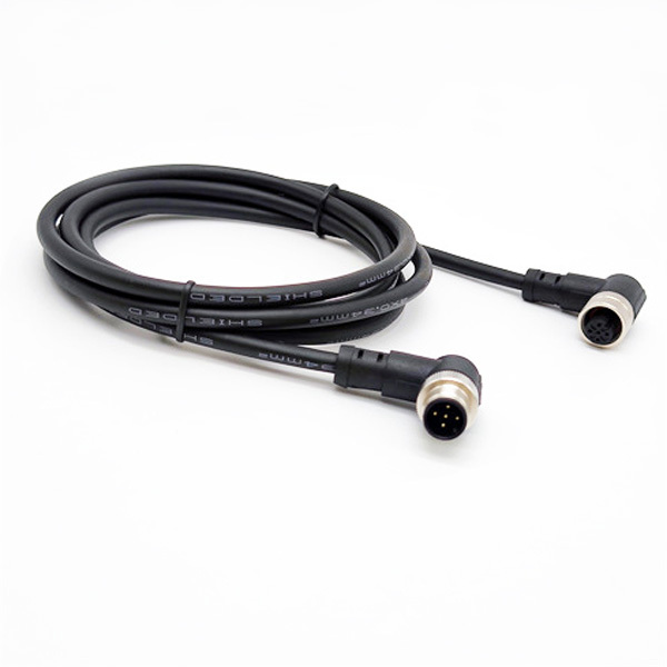 M12 Shielded Straight Angle Cable Connector