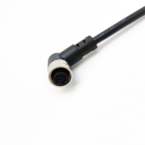 M12 Shielded Straight Angle Cable Connector