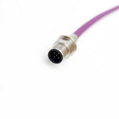 Custom wire length panel mount M12 wire connectors