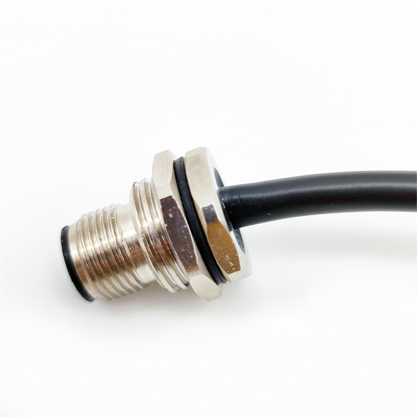 M12 Panel Mount Flange Socket Sensor Wire Connector