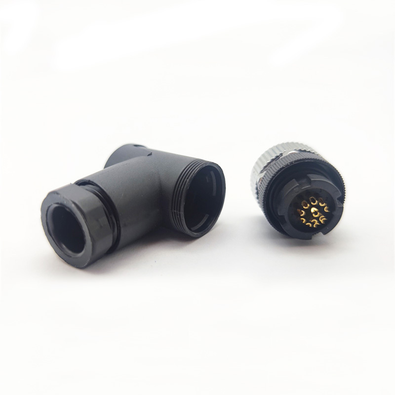 Right Angle M12 Industrial circular Connector