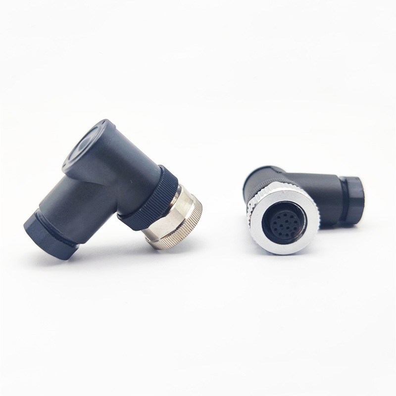 Right Angle M12 Industrial circular Connector