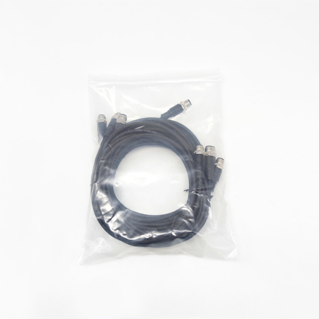 M12 4 Pin D Coded Cable Connector for Ethernet