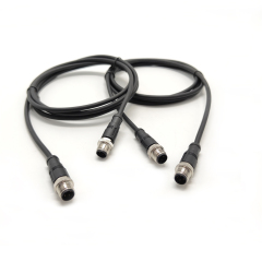 M12 4 Pin D Coded Cable Connector for Ethernet