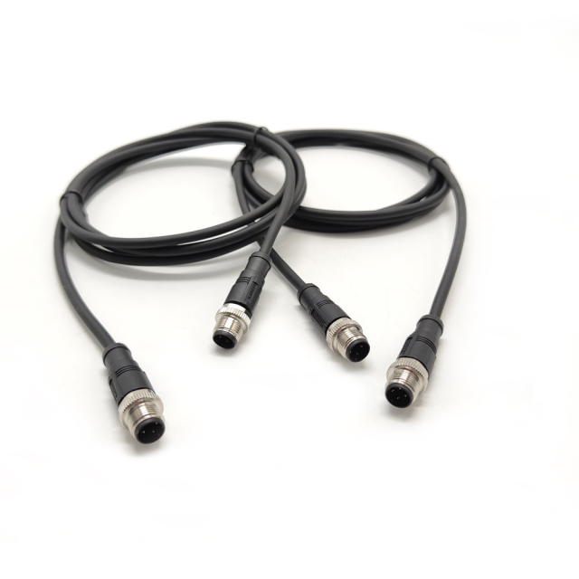 M12 4 Pin D Coded Cable Connector for Ethernet