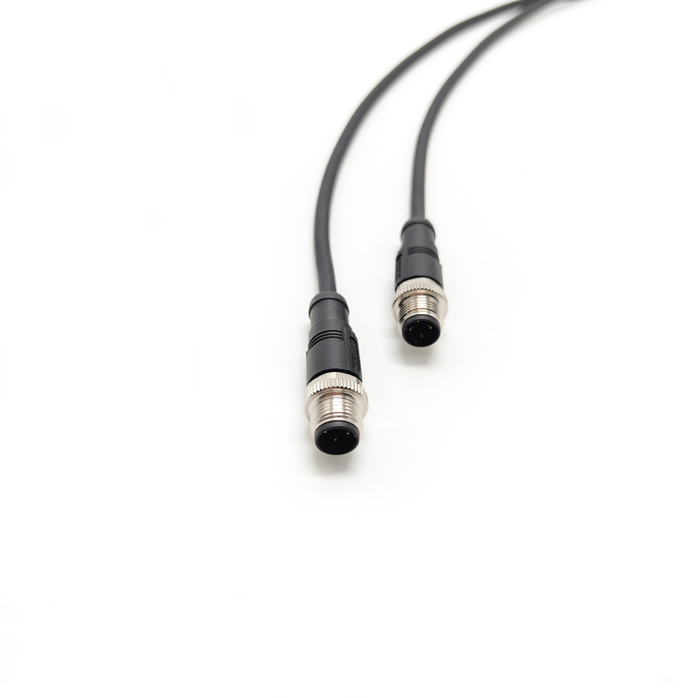 M12 4 Pin D Coded Cable Connector for Ethernet