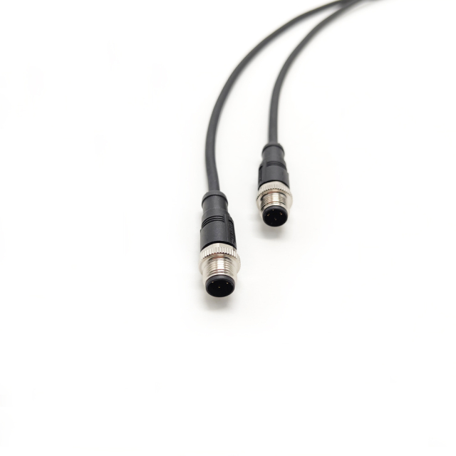 M12 4 Pin D Coded Cable Connector for Ethernet