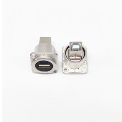 Panel Mount USB A to USB B Connector
