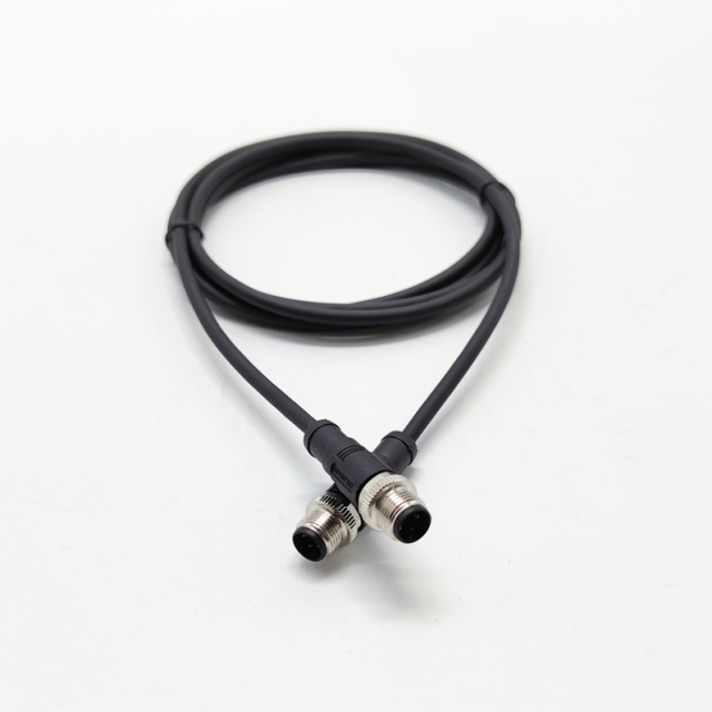 M12 4 Pin D Coded Cable Connector for Ethernet