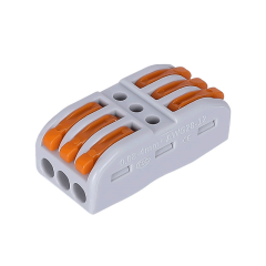 Spring lever terminal block electric cable wire connector