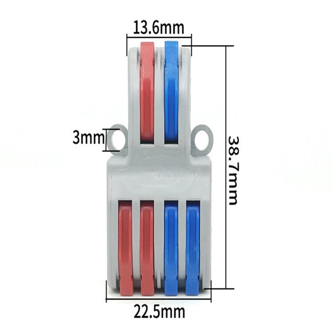 Universal quick compact lever 2 in 6 out terminal block