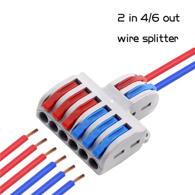 Universal quick compact lever 2 in 6 out terminal block