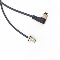 M12 PVC PUR Straight Angle Shielded Unshielded Wire Electronic Cable Connector