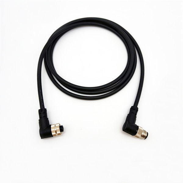 M12 PVC PUR Straight Angle Shielded Unshielded Wire Electronic Cable Connector