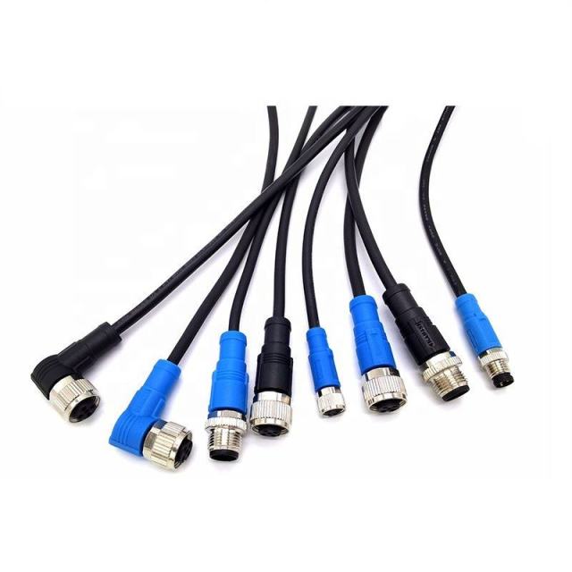 M12 4 pin waterproof cable connector