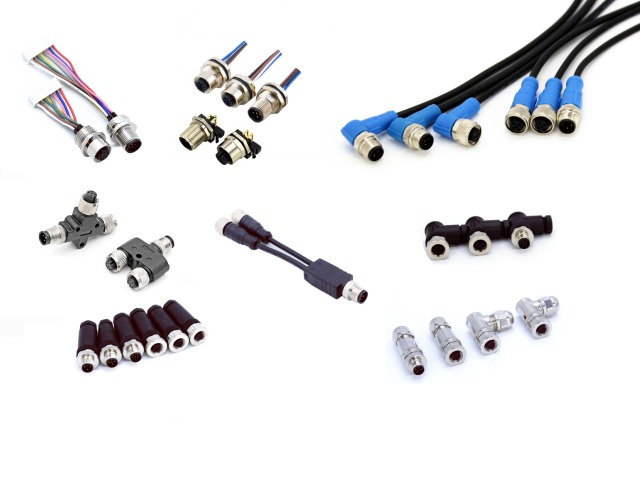 M12 4 pin waterproof cable connector