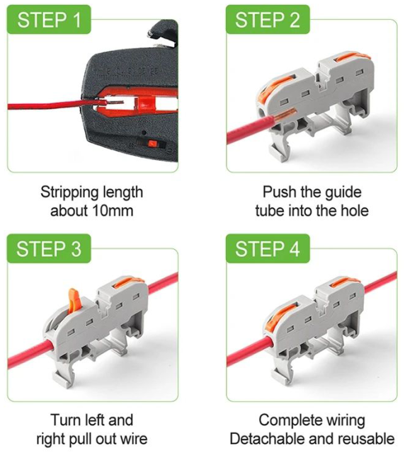 Customizable UK Mini Push In Din Rail Connectors