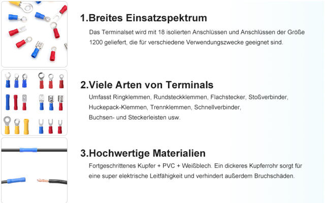 Crimp Terminal Assorted Electrical Wire Cable Connector