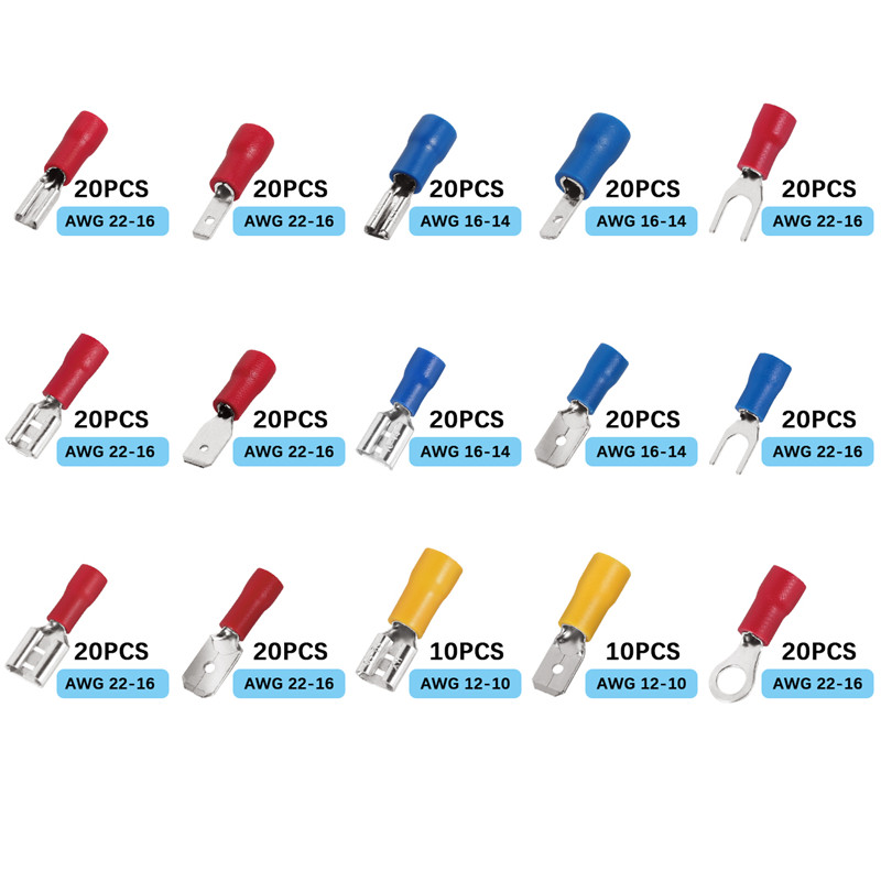 Crimp Terminal Assorted Electrical Wire Cable Connector