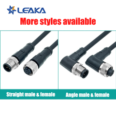 M12 Cable Connector 3/5/8/12 Pin
