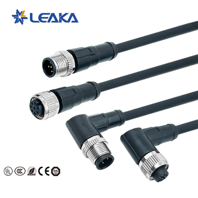 M12 Cable Connector 3/5/8/12 Pin