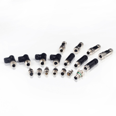 M8 Male Female Straight Elbow Metal Plastic Wire Connector