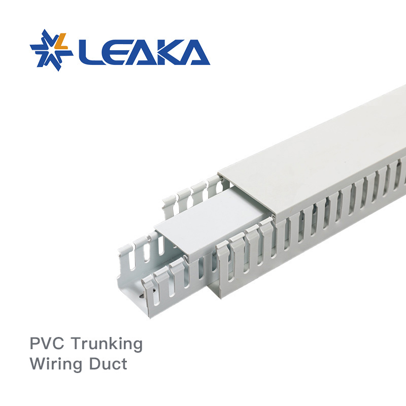 Slotted PVC Trunking Electrical Cable Duct for Wiring Management