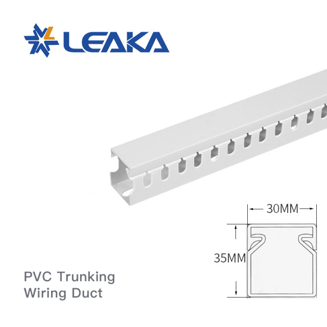 Slotted PVC Trunking Electrical Cable Duct for Wiring Management