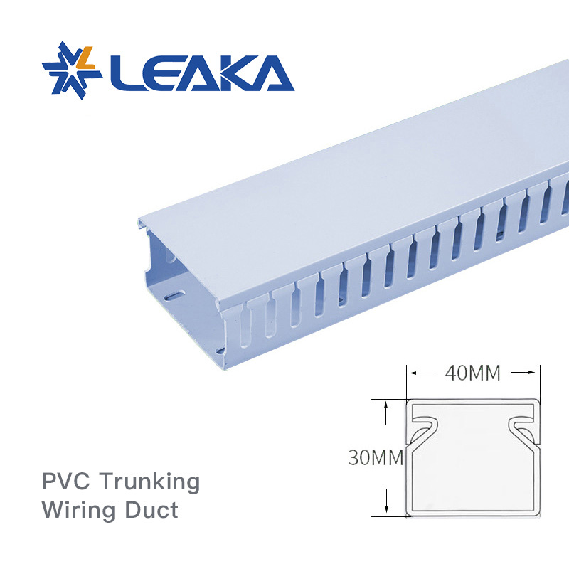Flame Retardant PVC Trunking Cable Wiring Duct