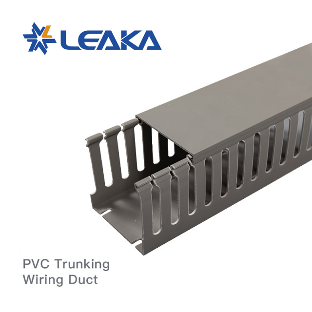 Bending Resistance Slotted PVC Trunking Wiring Duct with Cover