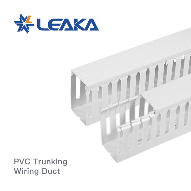 White Flame Retardant Wiring Duct PVC Trunking Cable Routing