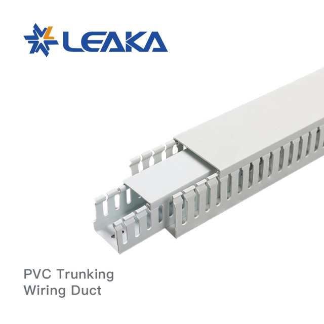 Bending Resistance Slotted PVC Trunking Wiring Duct with Cover