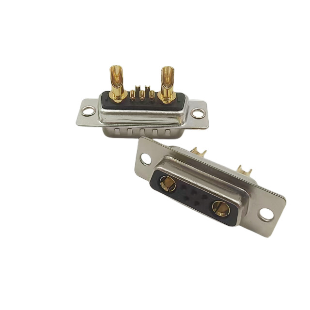 High Current 7W2 D-SUB 7Pin Copper Gold Plated Cable Connector