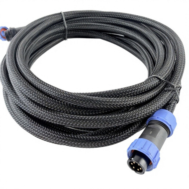 SP13 6Pin Connector 5m PVC Cable with PET Woven Mesh Sleeve