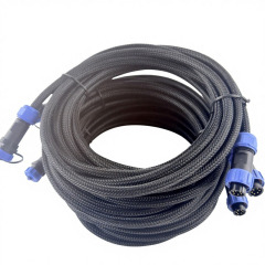 SP13 6Pin Connector 5m PVC Cable with PET Woven Mesh Sleeve