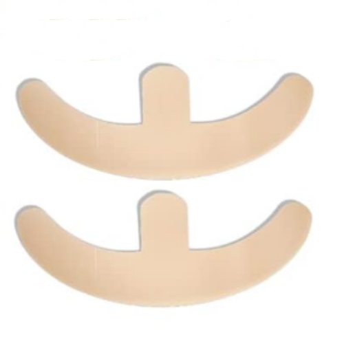 Silicone scar sheet - Breast kit, size 3.94 cm x 9.45 cm, color brown, scar care solution